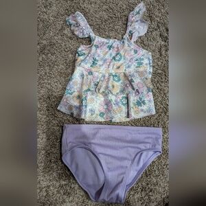 4/5 pastel floral ruffle tankini swimsuit wonder nation